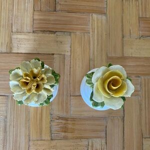 Ansley English Bone China Floral Salt and Pepper Shaker- Vintage